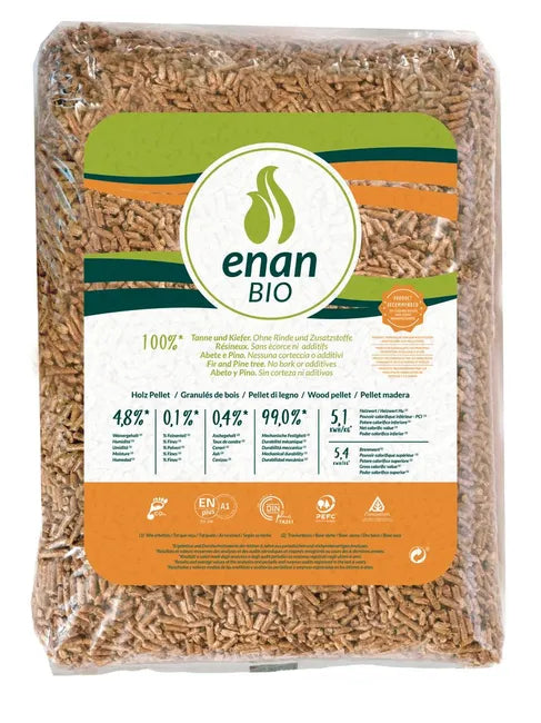 Pellet ENAN Bio ENplus A1, pallet da 70 sacchi da 15 kg