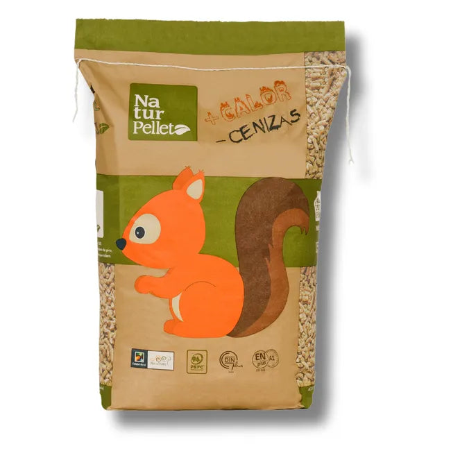 Pellet Naturpellet ENplus, 3 pallet, 231 sacchi da 15 kg