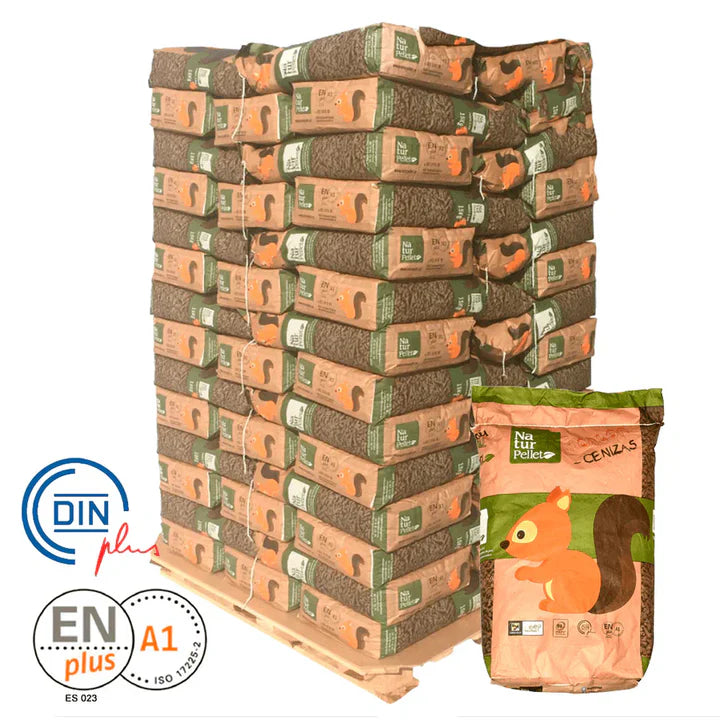 Pellet Naturpellet ENplus, pallet da 77 sacchi da 15 kg